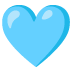 light blue heart on Google