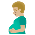 pregnant man: medium-light skin tone on Google