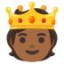 person with crown: medium-dark skin tone on Google