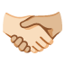 handshake: light skin tone, medium-light skin tone on Google