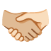 handshake: medium-light skin tone, light skin tone on Google