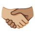 handshake: medium-light skin tone, medium skin tone on Google