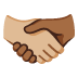 handshake: medium-light skin tone, medium-dark skin tone on Google