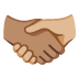 handshake: medium skin tone, medium-light skin tone on Google