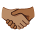 handshake: medium skin tone, medium-dark skin tone on Google