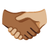 handshake: medium-dark skin tone, medium-light skin tone on Google