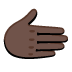 rightwards hand: dark skin tone on Google