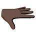 palm down hand: dark skin tone on Google