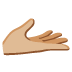 palm up hand: medium-light skin tone on Google