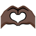 heart hands: dark skin tone on Google