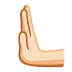 leftwards pushing hand: light skin tone on Google
