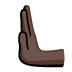 leftwards pushing hand: dark skin tone on Google