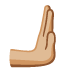 rightwards pushing hand: medium-light skin tone on Google