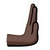 rightwards pushing hand: dark skin tone on Google