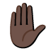 raised hand: dark skin tone on Google