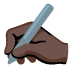 writing hand: dark skin tone on Google