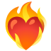 heart on fire on Google
