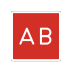 AB button (blood type) on OpenMoji