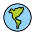 globe showing Americas on OpenMoji
