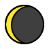 waning crescent moon on OpenMoji