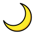 crescent moon on OpenMoji