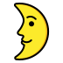 first quarter moon face on OpenMoji