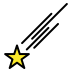 shooting star on OpenMoji