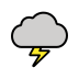 cloud with lightning on OpenMoji