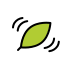 leaf fluttering in wind on OpenMoji