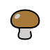 brown mushroom on OpenMoji