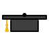 graduation cap on OpenMoji