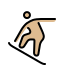 snowboarder: medium-light skin tone on OpenMoji