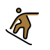 snowboarder: medium-dark skin tone on OpenMoji