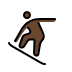 snowboarder: dark skin tone on OpenMoji