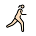 woman running facing right: light skin tone on OpenMoji