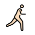 man running facing right: light skin tone on OpenMoji