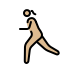 woman running: medium-light skin tone on OpenMoji