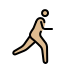 man running facing right: medium-light skin tone on OpenMoji