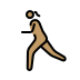 woman running: medium skin tone on OpenMoji