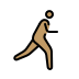 person running facing right: medium skin tone on OpenMoji