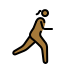 woman running facing right: medium-dark skin tone on OpenMoji