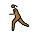 woman running: medium-dark skin tone on OpenMoji
