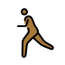 man running: medium-dark skin tone on OpenMoji