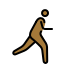 person running facing right: medium-dark skin tone on OpenMoji