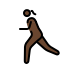 woman running: dark skin tone on OpenMoji
