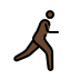 man running facing right: dark skin tone on OpenMoji
