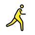 person running facing right on OpenMoji