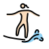 woman surfing: light skin tone on OpenMoji