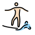 man surfing: light skin tone on OpenMoji