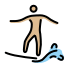 man surfing: medium-light skin tone on OpenMoji